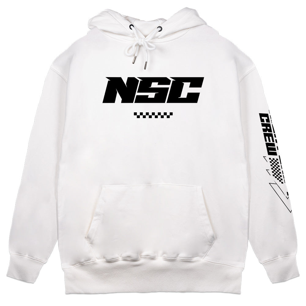 RayInTheCity Night Shift Crew Minimal Hoodie - White