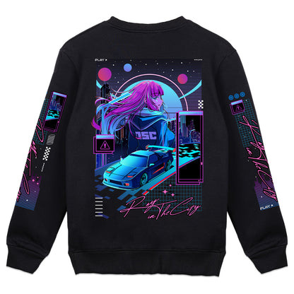 RayInTheCity Night Shift Crew Crewneck - Black
