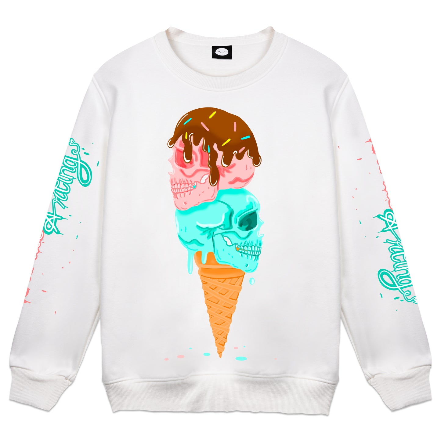 SamusArting Lactose Intolerance White Crewneck