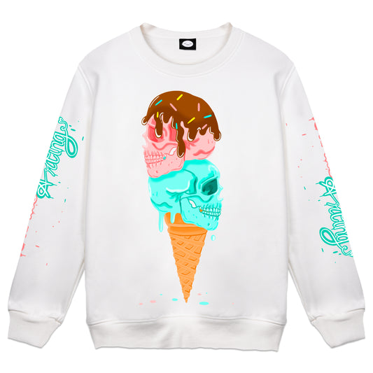 SamusArting Lactose Intolerance White Crewneck